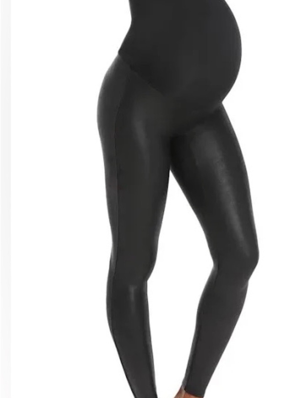 SPANX Faux Leather Maternity Leggings - Black